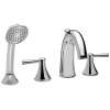 Silas TB210S#CP Deck Mount Tub Filler Trim with Handheld Shower and Lever Handles in Polished Chrome