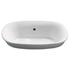 19-1/2-in Drop In Bathroom Sink with Overflow and SanaGloss Ceramic Glaze in Colonial White
