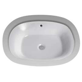 20-3/8-in Undermount Bathroom Sink with Overflow and SanaGloss Ceramic Glaze in Colonial White