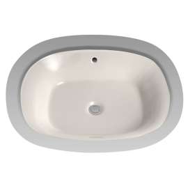 20-3/8-in Undermount Bathroom Sink with Overflow and SanaGloss Ceramic Glaze in Sedona Beige