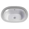 17-5/8-in Undermount Bathroom Sink with Overflow and SanaGloss Ceramic Glaze in Colonial White