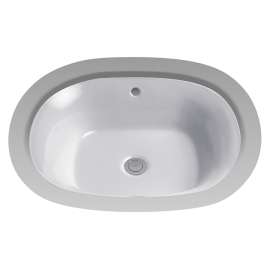 17-5/8-in Undermount Bathroom Sink with Overflow and SanaGloss Ceramic Glaze in Colonial White