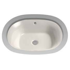 17-5/8-in Undermount Bathroom Sink with Overflow and SanaGloss Ceramic Glaze in Sedona Beige