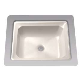 18-5/8-in Undermount Bathroom Sink with Overflow and SanaGloss Ceramic Glaze in Sedona Beige