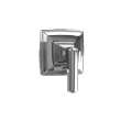 Volume Control Trim with Shut-Off in Polished Nickel