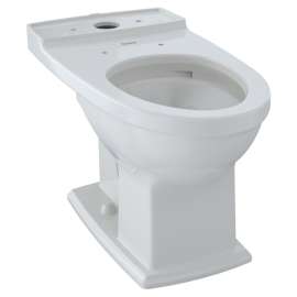 Elongated Universal Height Toilet Bowl with CeFiONtect in Colonial White