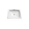 14-1/2-in Undermount Bathroom Sink with SanaGloss and Overflow Drain in Cotton