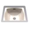 14-1/2-in Undermount Bathroom Sink with SanaGloss and Overflow Drain in Bone