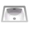 14-1/2-in Undermount Bathroom Sink with SanaGloss and Overflow Drain in Colonial White