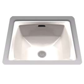 14-1/2-in Undermount Bathroom Sink with SanaGloss and Overflow Drain in Sedona Beige
