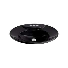 Pacifica LT909.4#51 25-5/8-in Drop In Bathroom Sink with 3 Faucet Holes Drilled and Overflow in Ebony