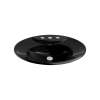 25-5/8-in Drop In Bathroom Sink with 3 Faucet Holes Drilled and Overflow in Ebony