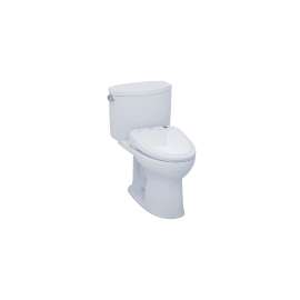 Drake II MW454574CEFG#01 1.28 GPF Two-Piece Elongated Toilet with Single Flush and Washlet+ S300e Washlet in Cotton
