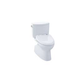 1.28 GPF Two-Piece Elongated Toilet with Single Flush and Washlet+ S300e Washlet in Cotton