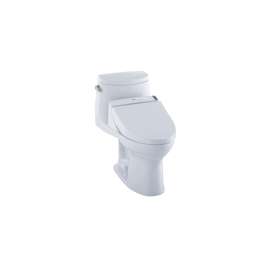 UltraMax II MW6042044CEFG#01 1.28 GPF One-Piece Elongated Bowl with Single Flush and Washlet+ C200 Washlet in Cotton