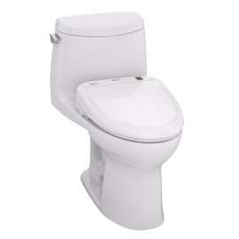 1.0 GPF One-Piece Elongated Bowl with Single Flush and Washlet+ S350e Washlet in Cotton