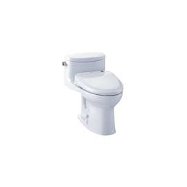 Supreme II MW634574CEFG#01 1.28 GPF One-Piece Elongated Bowl with Single Flush and Washlet+ S300e Washlet in Cotton