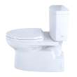 1.0 GPF Two-Piece Elongated Toilet with Single Flush and Right Hand Trip Lever in Cotton