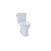 1.0 GPF Two-Piece Round Toilet with Single Flush and CeFiONtect Ceramic Glaze in Cotton