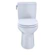 1.0 GPF Two-Piece Round Toilet with Single Flush and Right Hand Trip Lever in Cotton