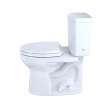 1.0 GPF Two-Piece Round Toilet with Single Flush and Right Hand Trip Lever in Cotton