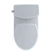 1.0 GPF Two-Piece Round Toilet with Single Flush and Right Hand Trip Lever in Cotton