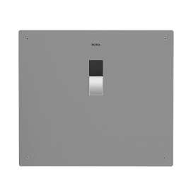 High-Efficiency Concealed Toilet Flush Valve with Back Spud Floor Inlet in Stainless Steel, 1.28 GPF