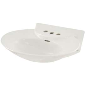 Pacifica 25-5/8-In Pedestal Bathroom Sink With 3 Faucet Holes