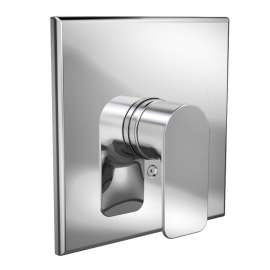 Pressure Balance Shower Trim in Polished Chrome, Square