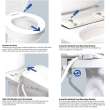 Electronic Elongated Soft Close Bidet Seat in Cotton