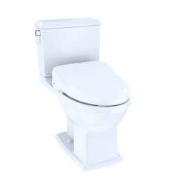 Connelly MW4943044CEMFG#01 1.28 and 0.9 GPF Two-Piece Elongated Toilet with Dual Flush Mechanism and without Auto Flush in Cotton