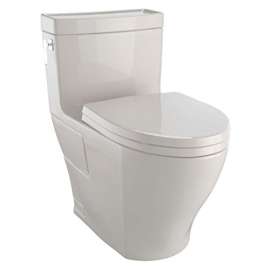 Aimes Elongated Tornado 1.28-GPF 1-Piece Toilet, With Seat
