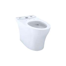 Elongated Universal Height Skirted Toilet Bowl with CeFiOntect Glaze in Cotton