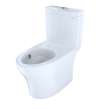 1.28 and 0.8 GPF Two-Piece Elongated Toilet with Dual Flush in Cotton