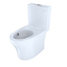 1.28 and 0.8 GPF Two-Piece Elongated Toilet with Dual Flush in Cotton