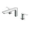 Three-Hole Roman Tub Filler Trim in Polished Chrome