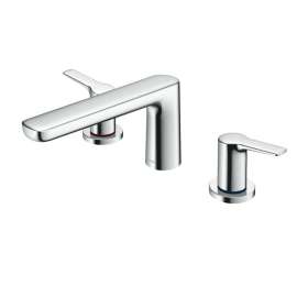 Three-Hole Roman Tub Filler Trim in Polished Chrome