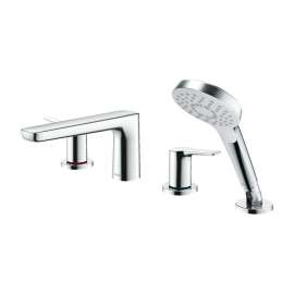 Four-Hole Roman Tub Filler Trim in Polished Chrome
