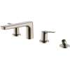 Three-Hole Roman Tub Filler Trim in Brushed Nickel