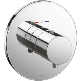 Round Thermostatic Mixing Valve Shower Trim in Polished Chrome
