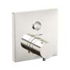 Square Single Function Thermostatic Mixing Valve Trim in Polished Nickel