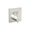 Square Dual Function Thermostatic Valve Trim in Brushed Nickel