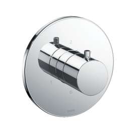 Round Two-way Diverter Trim in Polished Chrome