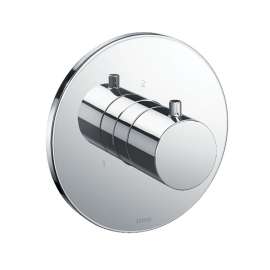 Round Three-way Diverter Trim in Polished Chrome