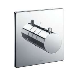 Square Volume Control Valve Shower Trim in Polished Chrome