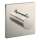 Square Three-way Diverter Trim with Off in Brushed Nickel