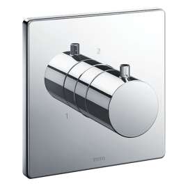 Square Three-way Diverter Trim in Polished Chrome