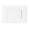 Square Dual Button Push Plate for RP In-Wall Tank in Matte White