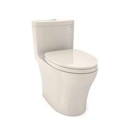 1.28 and 0.8 GPF Dual Flush One-Piece Elongated Chair Height Toilet in Sedona Beige