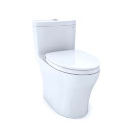 Aquia IV MS646124CUMFG#01 1.0 and 0.8 GPF Dual Flush One-Piece Elongated Chair Height Toilet in Cotton